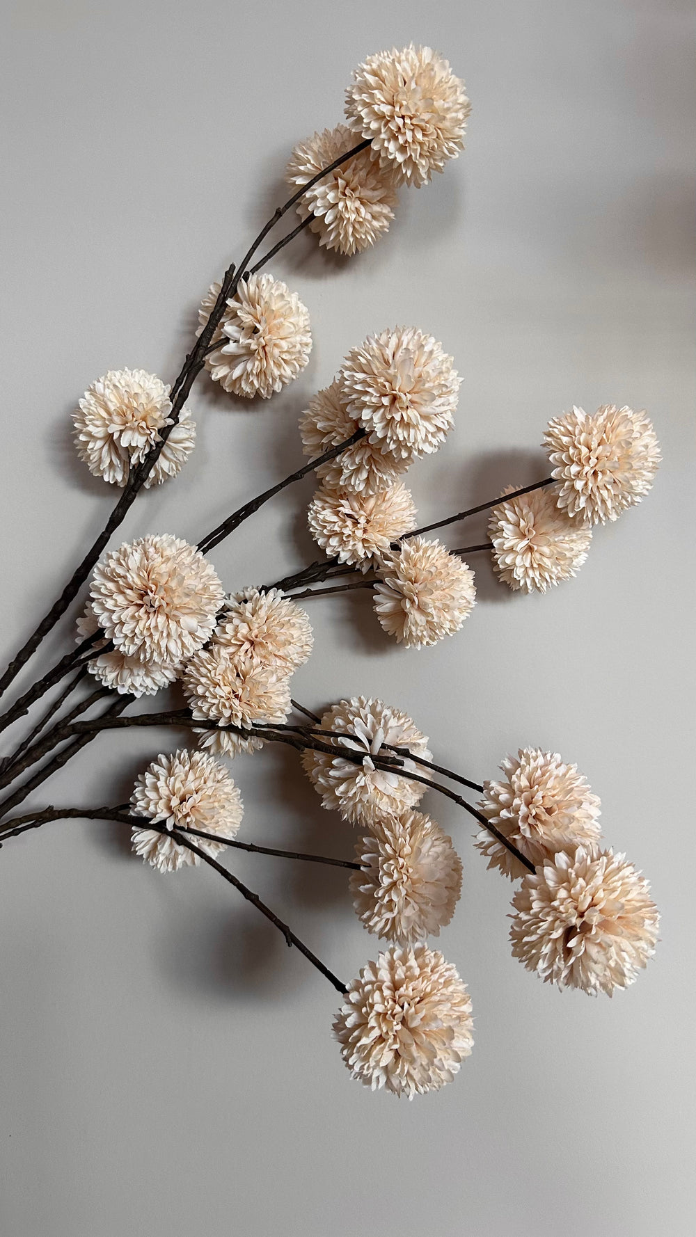 Kunstbloem Pom Pom Cream