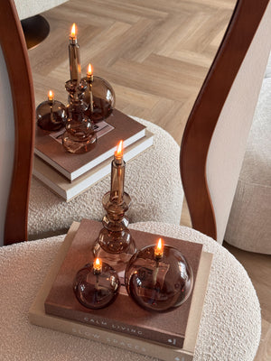 Peri Living Sara Set van 3 | Shop the Look | Champagne Glazen Olielampen