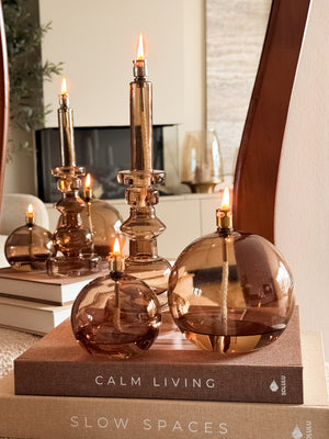 Peri Living Sara Set van 3 | Shop the Look | Champagne Glazen Olielampen