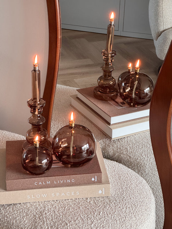 Peri Living Sara Set van 3 | Shop the Look | Champagne Glazen Olielampen
