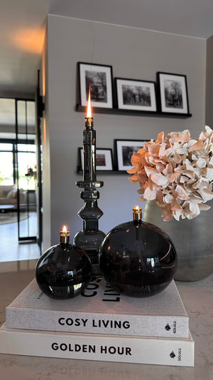 Peri Living Sara Set van 3 | Shop the Look | Smoke Glazen Olielampen