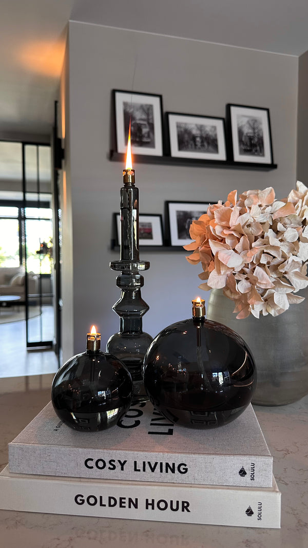 Peri Living Sara Set van 3 | Shop the Look | Smoke Glazen Olielampen