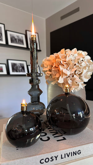 Peri Living Sara Set van 3 | Shop the Look | Smoke Glazen Olielampen