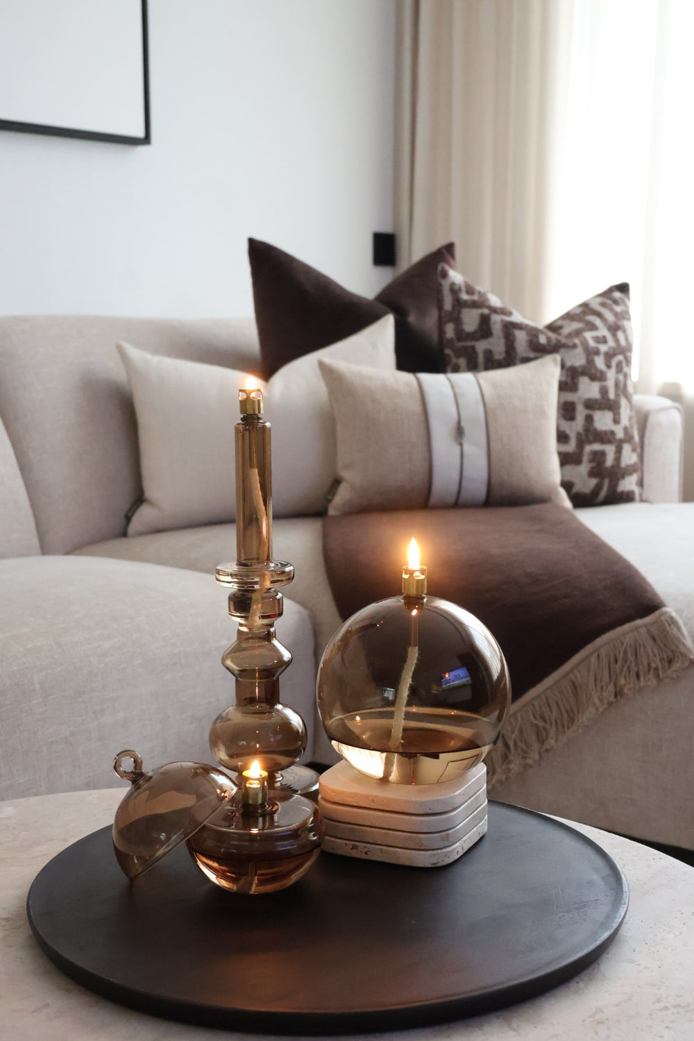 Set van 3 olielampjes Betül