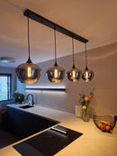 Mayson Mat zwart+Glas smoke 4 Lamps Compleet