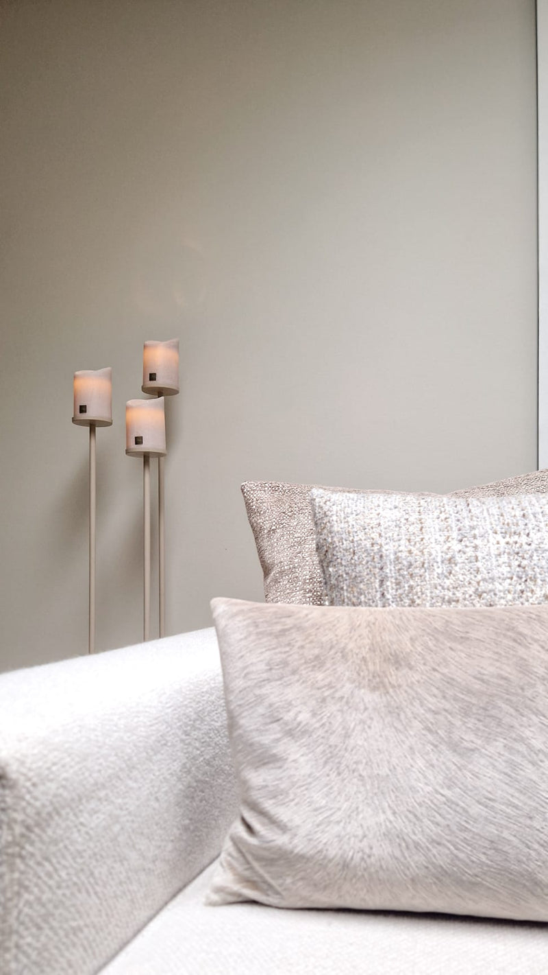 LED Light Candle beige moveable flame