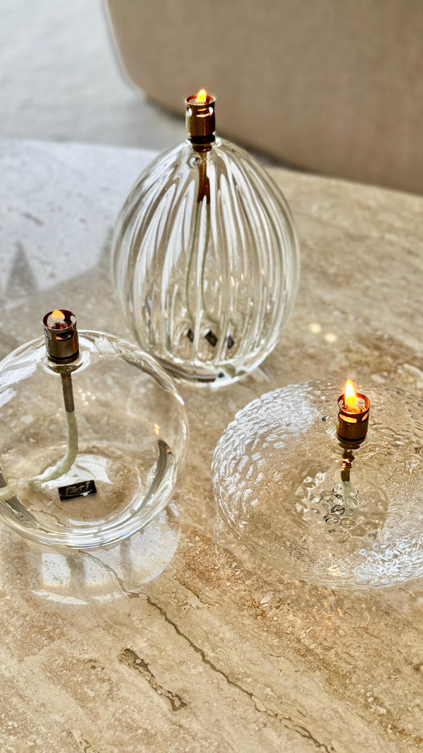 Olielamp Disk Hammered