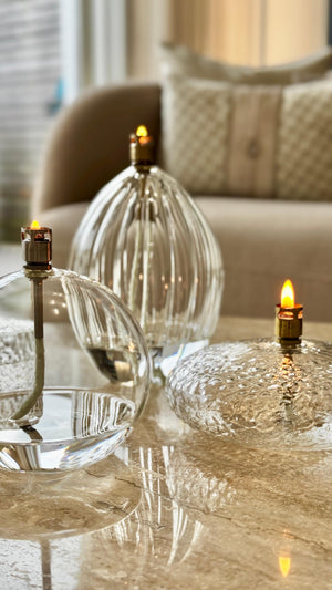 Olielamp Disk Hammered