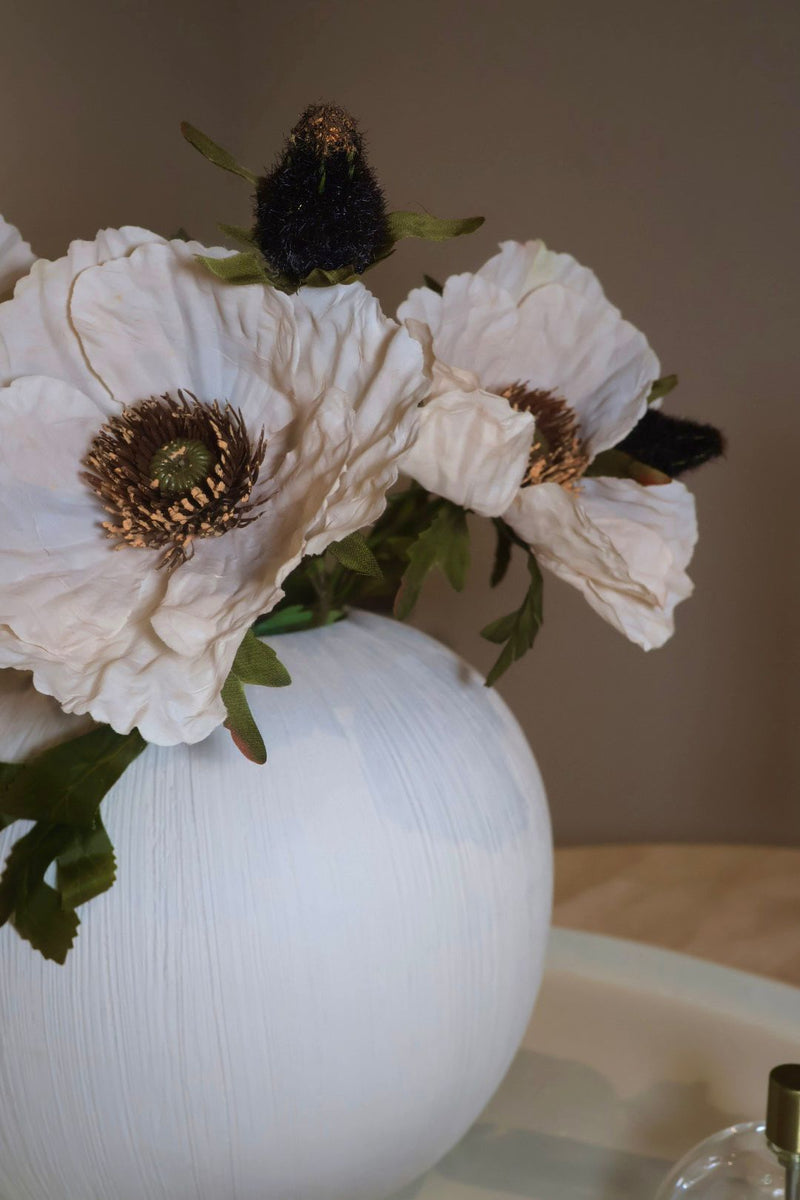 Kunstbloem Klaproos cream