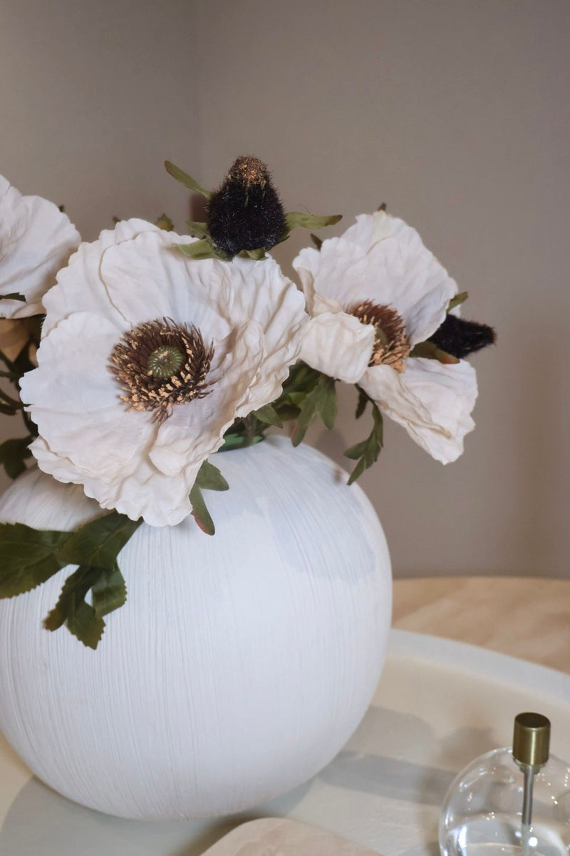 Kunstbloem Klaproos cream