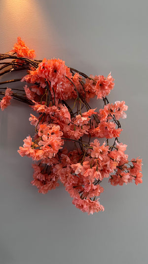 Kunstbloesemtak Burnt Coral 126 cm