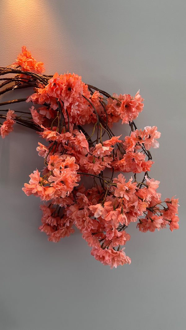 Kunstbloesemtak Burnt Coral 126 cm