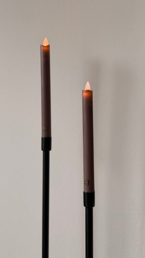 LED Light Diner Candle Rustic Brown