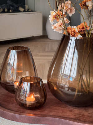 The Taupe Trio Set | Shop the Look | Vase the World Tasman Curved Taupe Set van 3