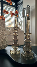 Set van 2 Candleholders Champagne (Olielamp)