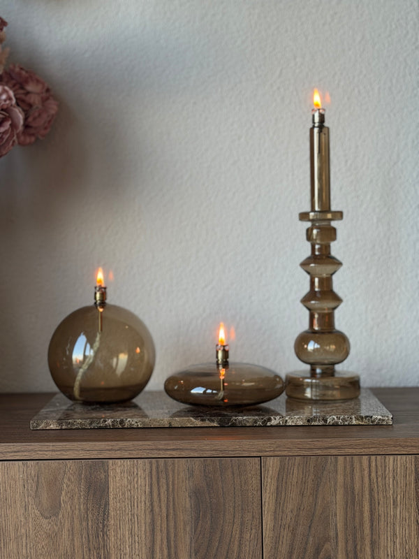 Olielampjes Champagne Peri Living Diane Set van 3 | Shop the Look | Glazen Olielampen