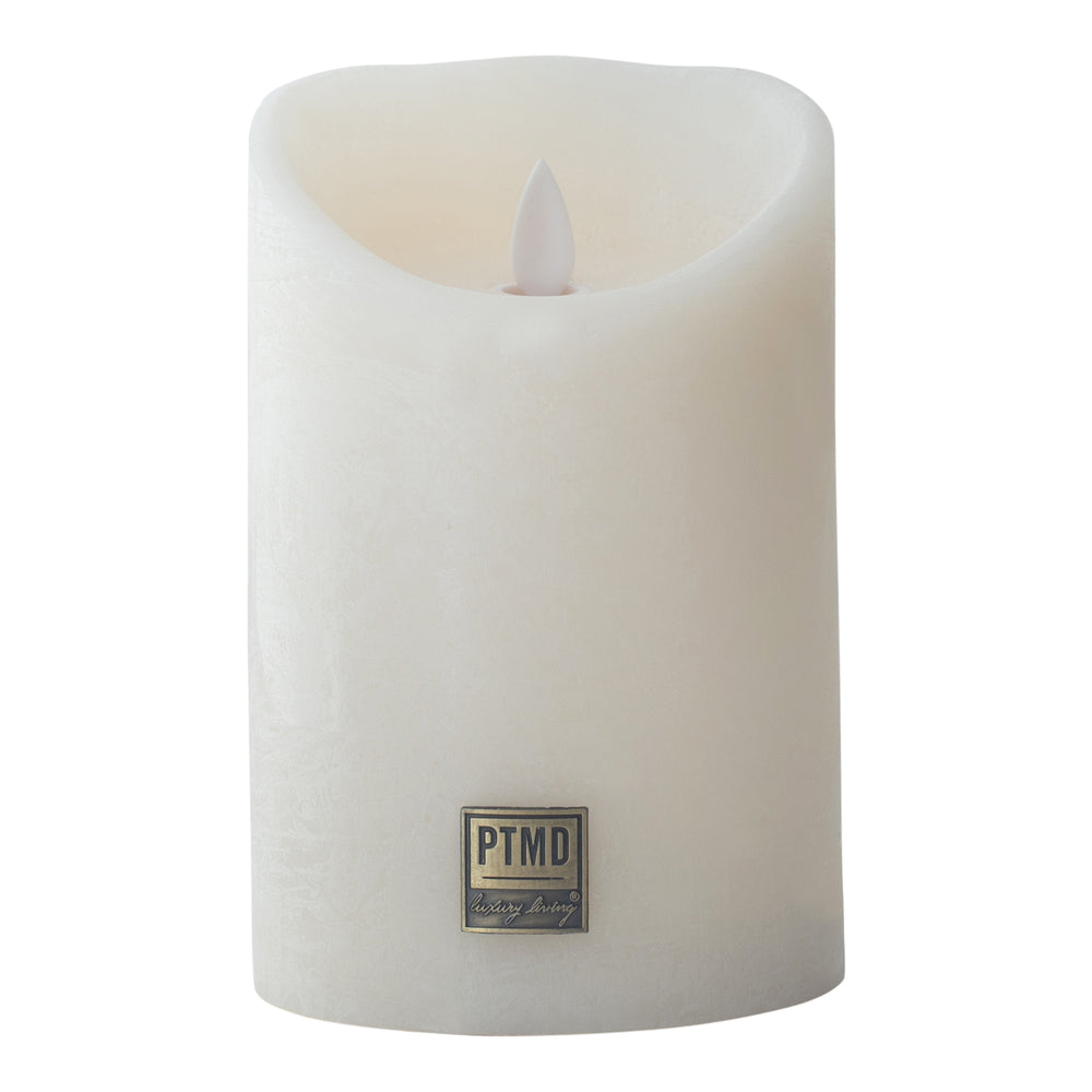 LED Light Candle Rustic White Moveable Flame PTMD