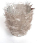 Theelicht veren beige