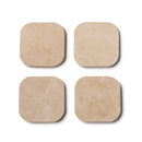 Travertine onderzetters Set van 4