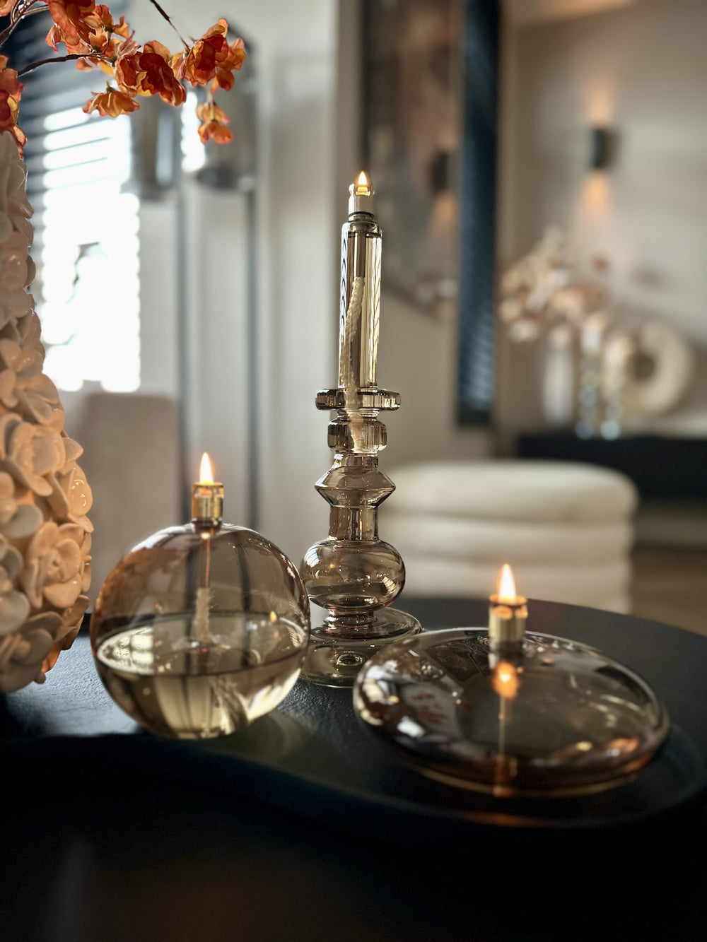 Olielamp Peri-Living champagne