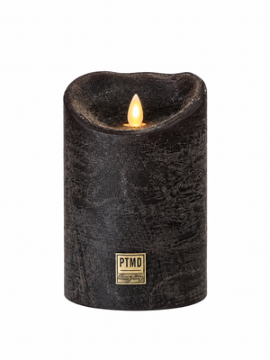 PTMD LED Candle Rustic black moveable flame