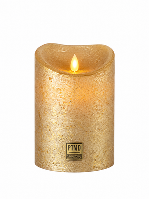PTMD LED Candle Rustic gold moveable flame