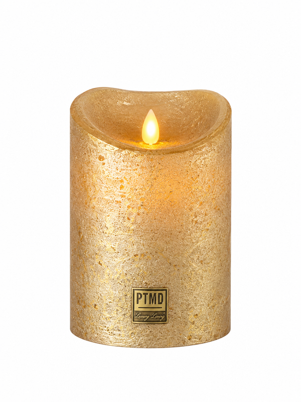 PTMD LED Candle Rustic gold moveable flame