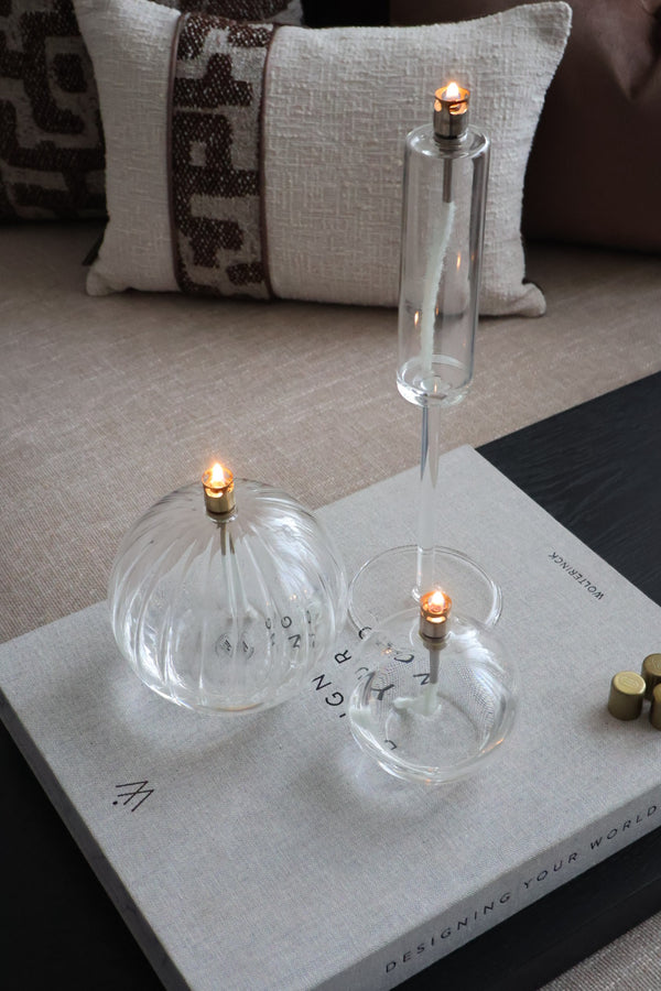 Peri Living Betül Set van 3 | Shop the Look | Champagne Glazen Olielampen