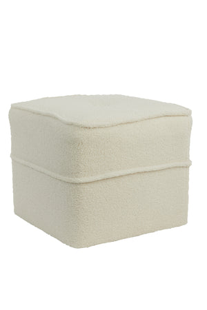 Pouf 40x40x35 cm KIKI teddy white Light & Living