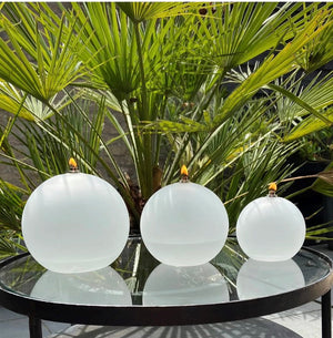 Olielamp Round Frosted