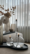 Set van 3 olielampjes helder glas