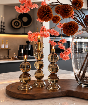 The Golden Touch | Shop the Look | Collier Champagne Glazen Olielampen Peri Living