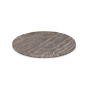 Titanium travertine Dienblad zonder rand rond