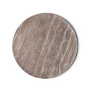 Titanium travertine Dienblad zonder rand rond