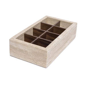 Travertine organizer box