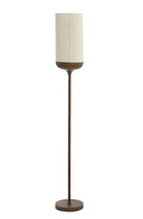 Vloer lamp Ø23x159 cm DANIA wood print d brown+rope cream Light&Living
