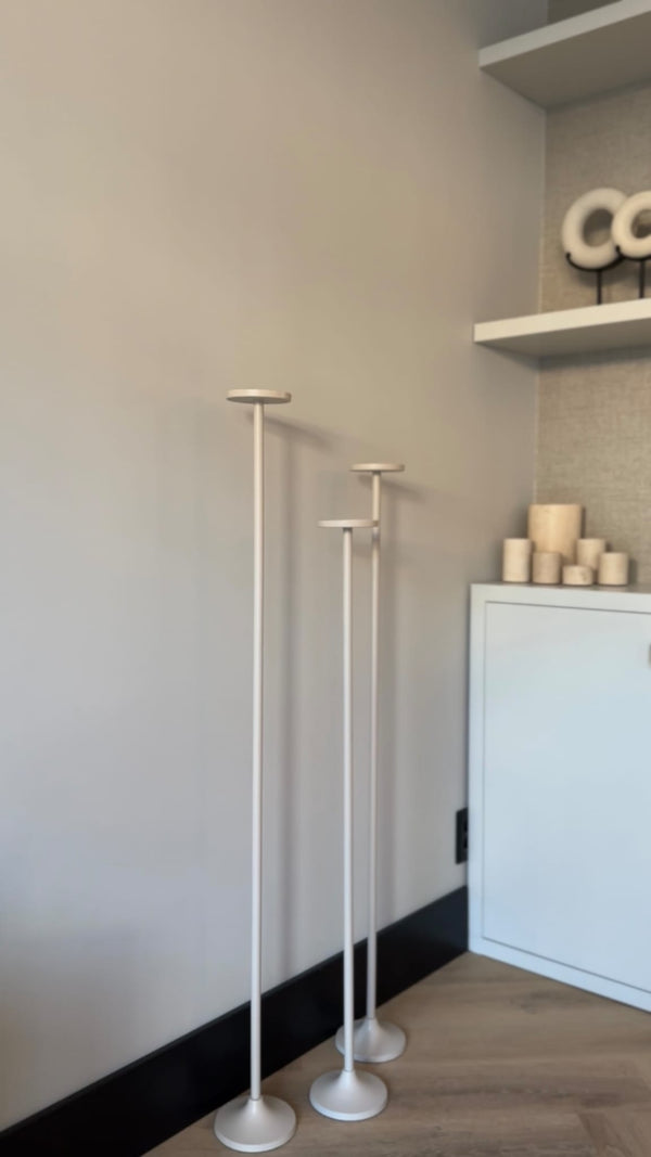Vloerkandelaren set van 3 stuks beige
