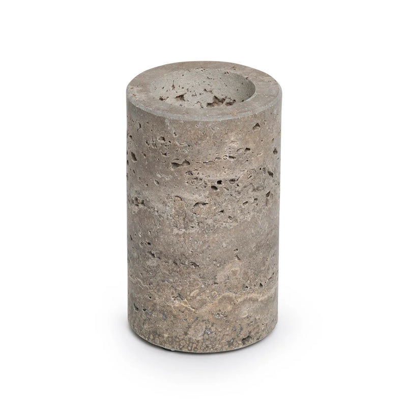 Titanium travertine Waxinelichthouder