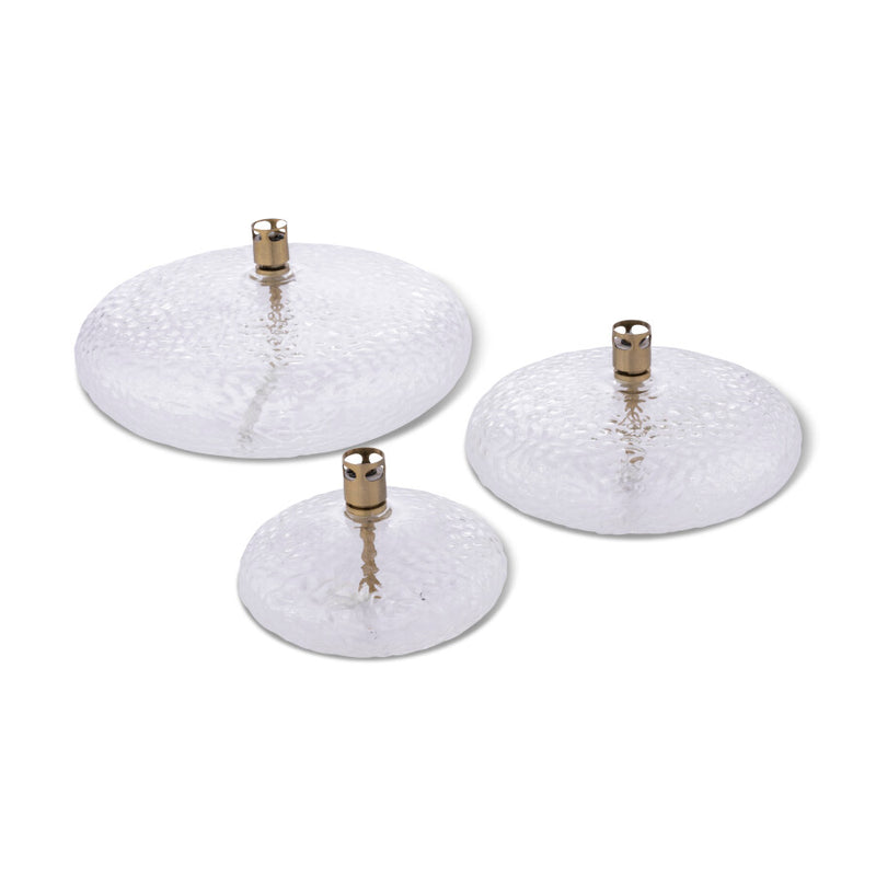 Olielamp Disk Hammered Brass