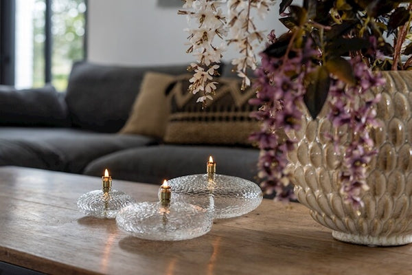 Olielamp Disk Hammered