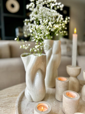 Travertine Kaarsenhouder