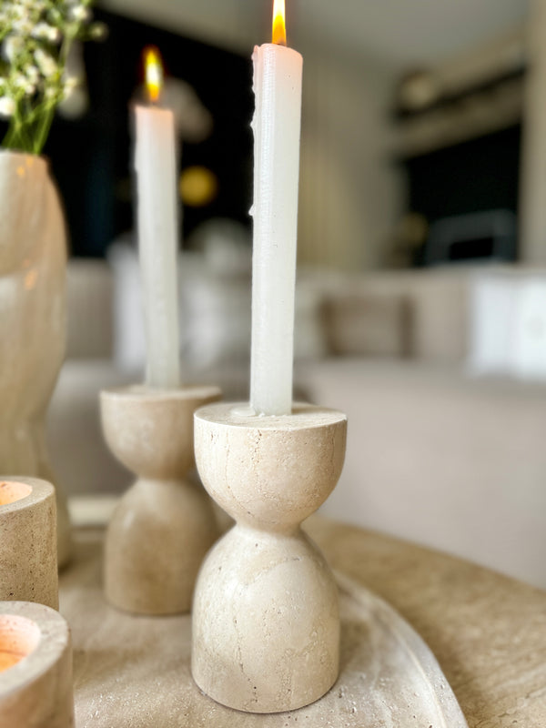 Travertine Kaarsenhouder