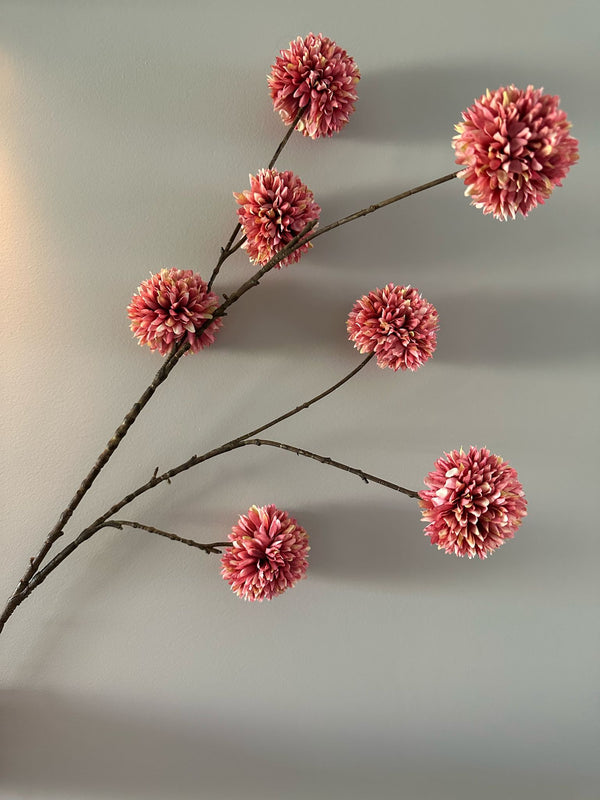 kunstbloem pom pom pink 98 cm