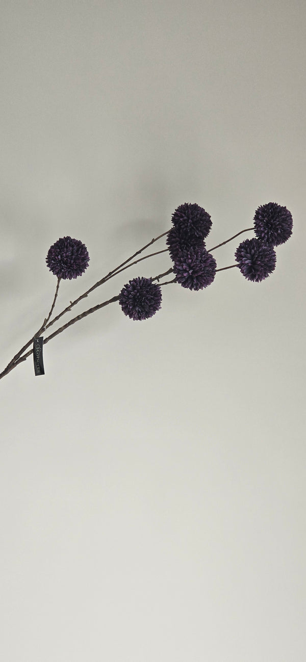 kunstbloem pom pom purple 98 cm