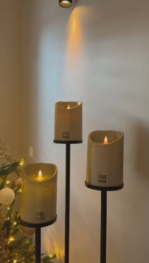 LED Light Candle gold moveable flame