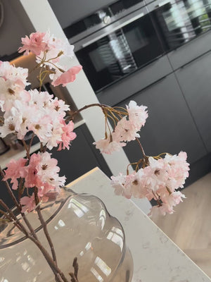 Kunstbloesemtak Misty Pink 85 cm