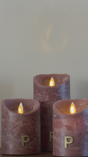 PTMD LED Candle Rustic Brown| Realistische bewegende vlam