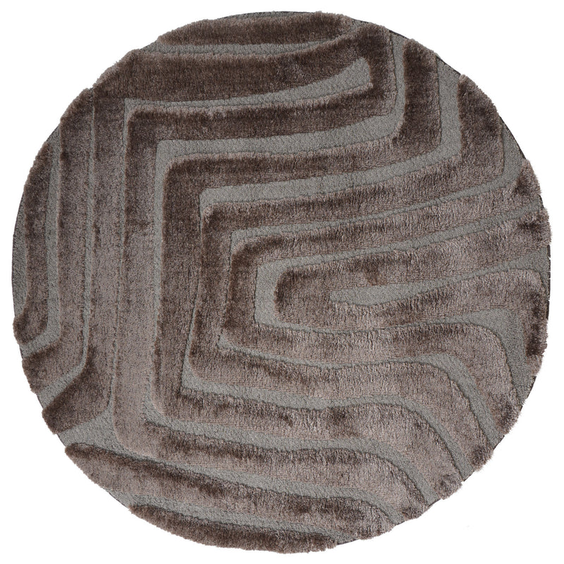 Karpet Lima Bruin Rond
