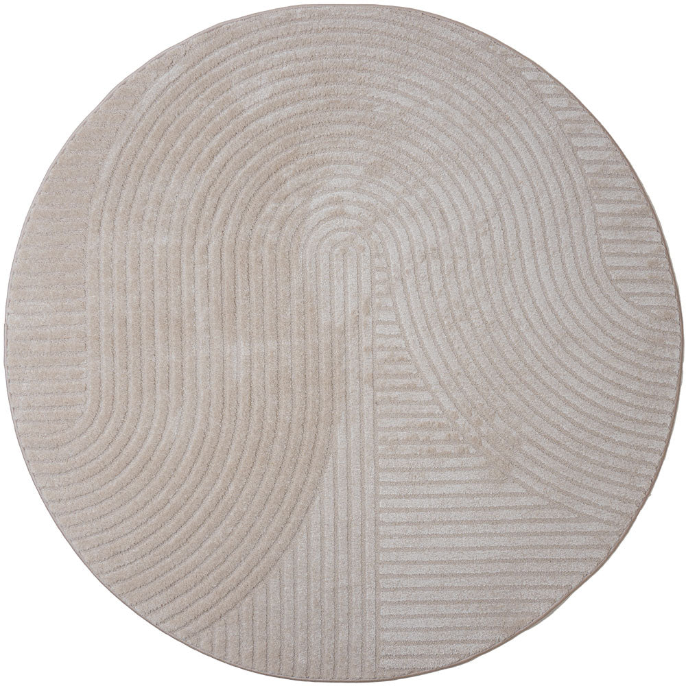 Karpet Ella Beige Rond