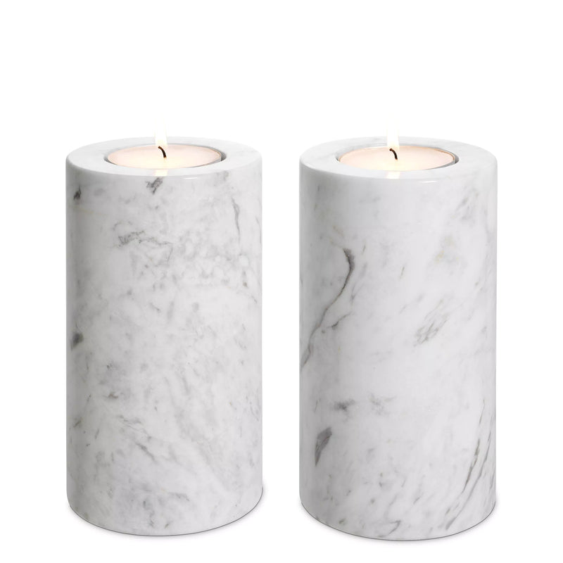 Tealight Holder Tobor white marble